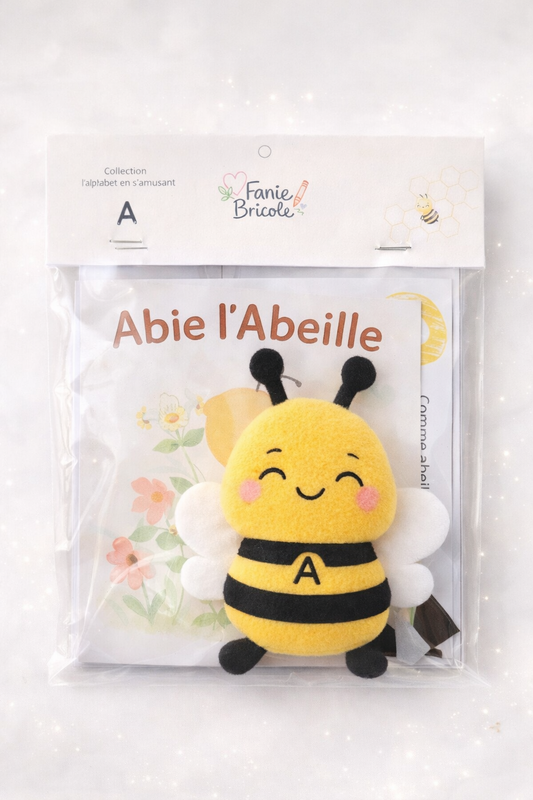 Livre + Peluche Minky 10 cm + Carte effaçable + Bricolage