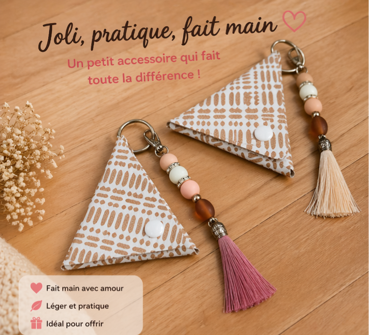 Mini Porte-Monnaie Triangle "Élégance"