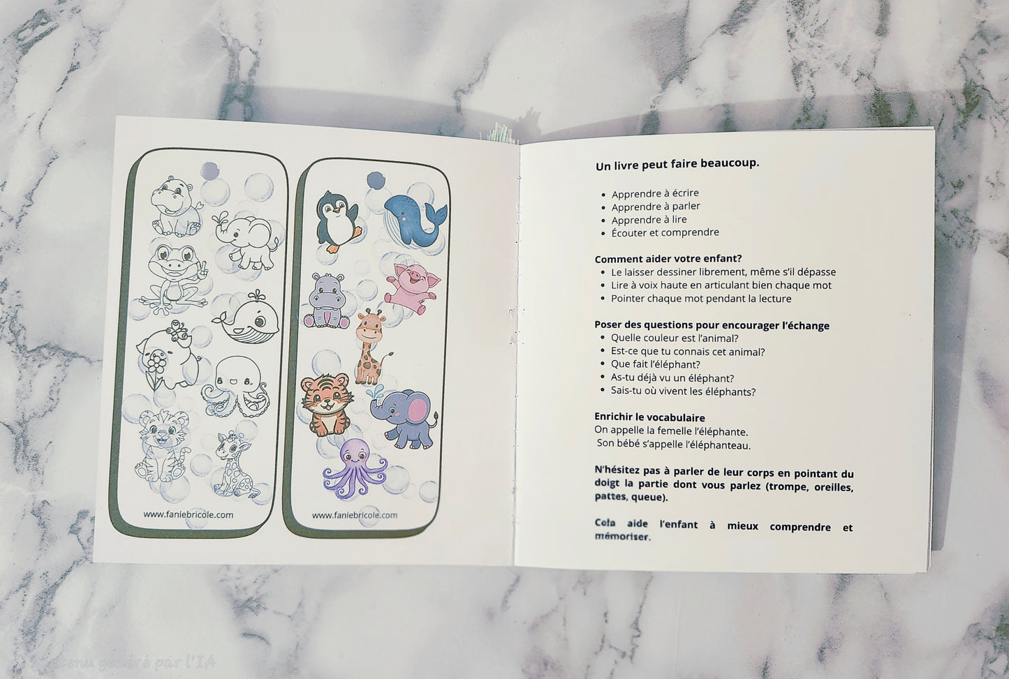 Livre de coloriage éducatif – Les animaux et les couleurs (édition premium) version imprimée.
stickers inclus | Enfants 2–6 ans | pdf disponible
